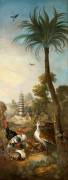 Paysage avec dindons, outardes et lapins (Christophe Huet) - Muzeo.com