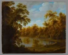 Paysage avec étang (Alexandre Keirinck) - Muzeo.com