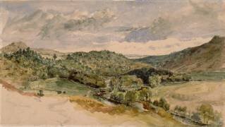 Paysage avec un petit ruisseau dans la vallée (John Constable) - Muzeo.com