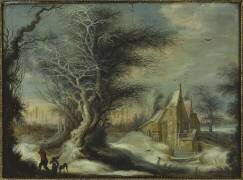 Paysage d'hiver au bûcheron (Gijsbrecht Leytens) - Muzeo.com