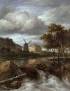 Paysage à la cascade (Jacob Isaakszoon van Ruisdael) - Muzeo.com