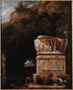 Paysage à la grotte avec sarcophage antique (1717) (Jean-François Millet) - Muzeo.com