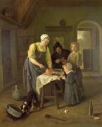 Peasant Family at Meal Time (Jan Steen) - Muzeo.com
