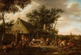 Peasants Dancing at an Inn (Jan Steen) - Muzeo.com