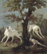 Perle et Ponne, chiennes de la meute de Louis XV (1710-1774) (Jean-Baptiste Oudry) - Muzeo.com