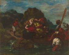 Pirates africains enlevant une jeune femme (Victor Hugo, les Orientales, VIII) (Eugène Delacroix) - Muzeo.com