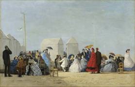 Plage près de Trouville (Eugène Boudin) - Muzeo.com