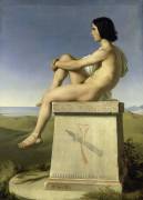Polytés fils de Priam observant les mouvements des Grecs vers Troie (Hippolyte Flandrin) - Muzeo.com