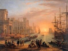 Port de mer au soleil couchant (Claude Gellée) - Muzeo.com
