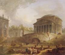 Porto di Ripetta in Rome (Hubert Robert) - Muzeo.com