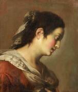 Portrait de femme (Bernardo Strozzi) - Muzeo.com