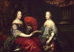 Portrait de la reine-mère Anne d'Autriche et de la reine Marie-Thérèse (Simon Renard de Saint André) - Muzeo.com