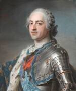 Portrait de Louis XV Le Bien-Aimé (1710-1774) en armure (Quentin de La Tour) - Muzeo.com