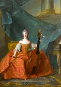 Portrait de Madame Henriette de France, jouant de la basse de viole (1727-1752) (Jean-Marc Nattier) - Muzeo.com
