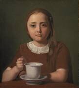 Portrait of a Little Girl (Constantin Hansen) - Muzeo.com