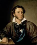Portrait of Alexander Pushkin (Vassili Tropinine) - Muzeo.com