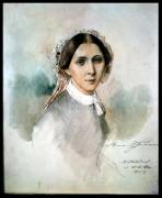 Portrait of Clara Schumann (Jean Joseph Bonaventure...) - Muzeo.com