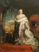 Portrait officiel de Louis XVIII, roi de France (1755-1824) en grand costume royal (Paulin Guérin) - Muzeo.com
