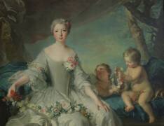 Portrait presumed to be Louise Diane d'Orleans (Jean-Marc Nattier) - Muzeo.com