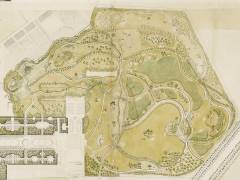 Premier projet d'aménagement des jardins du Petit Trianon (détail) (Victor Maurice de Riquet de...) - Muzeo.com