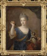 Princesse inconnue présentant une pomme à un singe (Pierre Gobert) - Muzeo.com