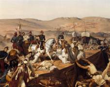 Prise de la Smala d'Abd-el-Kader par le duc d'Aumale à Taguin, le 16 mai 1843 (Horace Vernet) - Muzeo.com