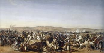 Prise de la Smala d'Abd-el-Kader par le duc d'Aumale à Taguin, le 16 mai 1843 (Horace Vernet) - Muzeo.com