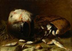 Raie dans un chaudron et poissons dans un couffin (anonymous) - Muzeo.com