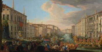 Regatta on the Grand Canal in Honor of Frederick IV (Luca Carlevaris) - Muzeo.com