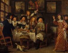 Repas d'artistes (Gonzales Coques) - Muzeo.com