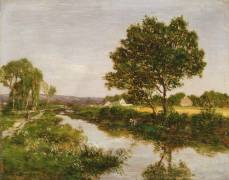 River on the Outskirts of Quimper (Eugène Boudin) - Muzeo.com