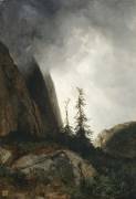 Route du Grimsel, canton de Berne dit aussi Un orage dans les montagnes (Alexandre Calame) - Muzeo.com