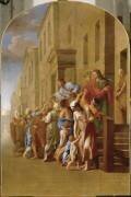 Saint Bruno et ses compagnons distribuent leurs biens aux pauvres (Eustache Le Sueur) - Muzeo.com