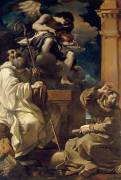 Saint François en extase et Saint Benoit avec un ange musicien (Guercino) - Muzeo.com