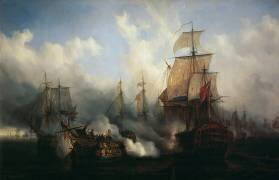 Scène de la bataille de Trafalgar (Auguste-Etienne-François...) - Muzeo.com