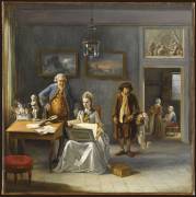 Scène d'intérieur ; famille de l'artiste (Jean-Jacques de Boissieu) - Muzeo.com