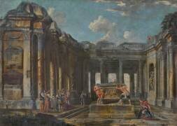 Scene in Roman Ruins (Giovanni Paolo Pannini) - Muzeo.com