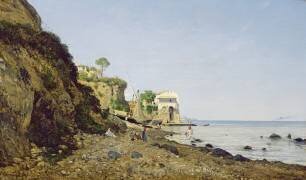 Seascape at Sorrento (Henri Joseph Harpignies) - Muzeo.com