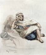 Seated Arab (Eugène Delacroix) - Muzeo.com