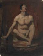 Seated Male Nude (William Etty) - Muzeo.com