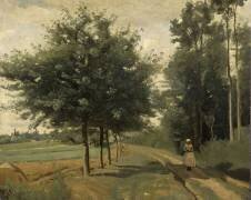Sentier le long du bois, environs de Mortain (Jean-Baptiste Camille Corot) - Muzeo.com