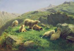 Sheep grazing in the Pyrenees (Rosa Bonheur) - Muzeo.com