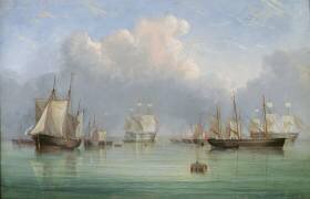 Ships off Ryde (Arthur Wellington Fowles) - Muzeo.com