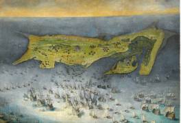 Siège de la citadelle de Saint-Martin dans l'île de Rhé, en 1625 (anonymous) - Muzeo.com