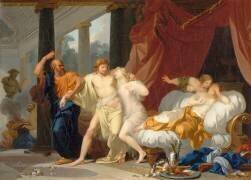 Socrate arrachant Alcibiade des bras de la volupté (Jean-Baptiste Regnault) - Muzeo.com