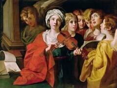 St. Cecilia with a Choir (Domenichino) - Muzeo.com
