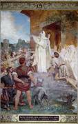 St. Genevieve Calming the Parisians on the Approach of Attila (Jules Elie Delaunay) - Muzeo.com