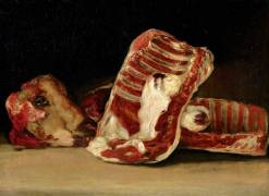 Still life of Sheep's Ribs and Head (Francisco de Goya) - Muzeo.com