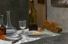 Still Life with Bottle, Carafe, Bread, and Wine (Claude Monet) - Muzeo.com