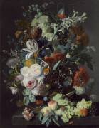 Still Life with Flowers and Fruit (Jan van Huysum) - Muzeo.com